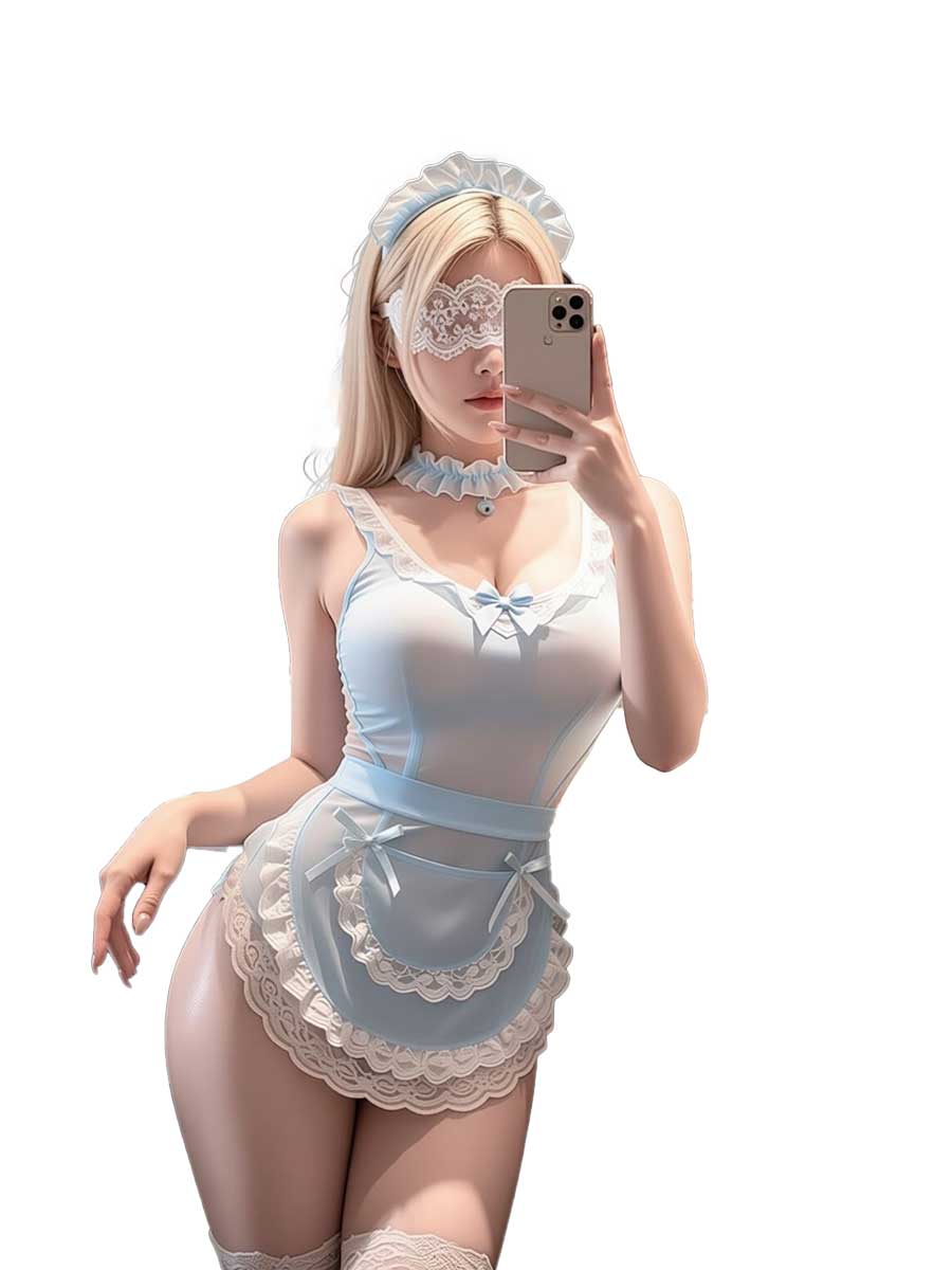 Lace Teddy Lingerie - jimiko For Blue White Lace Teddy
