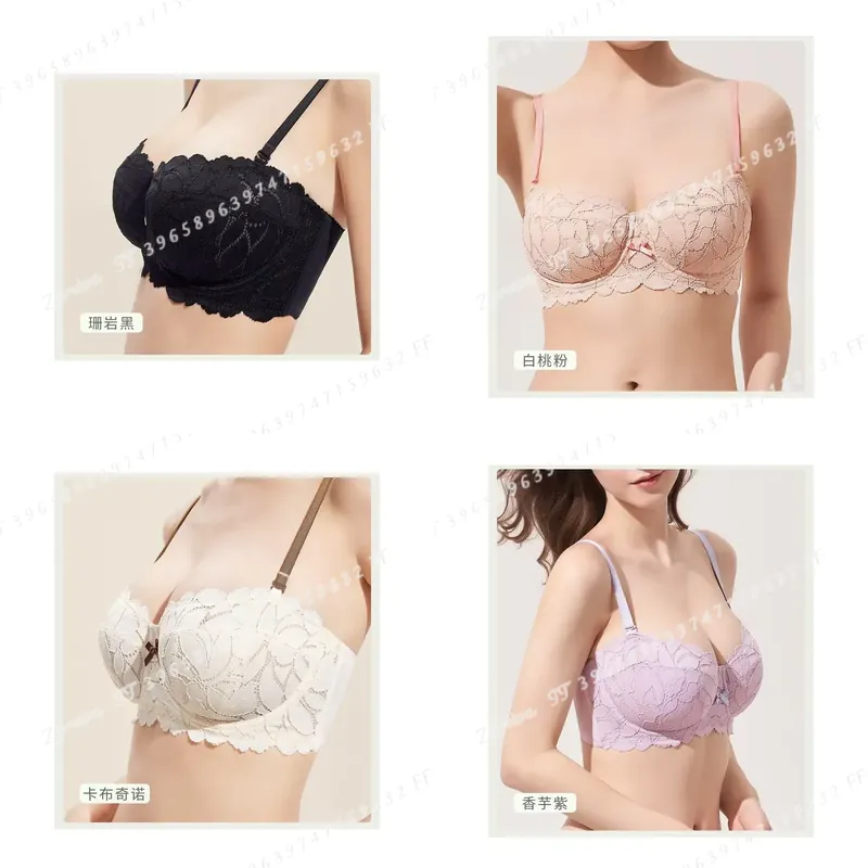Women Plus Size French Lace Br - Bralette Wireless Soft recension och pris