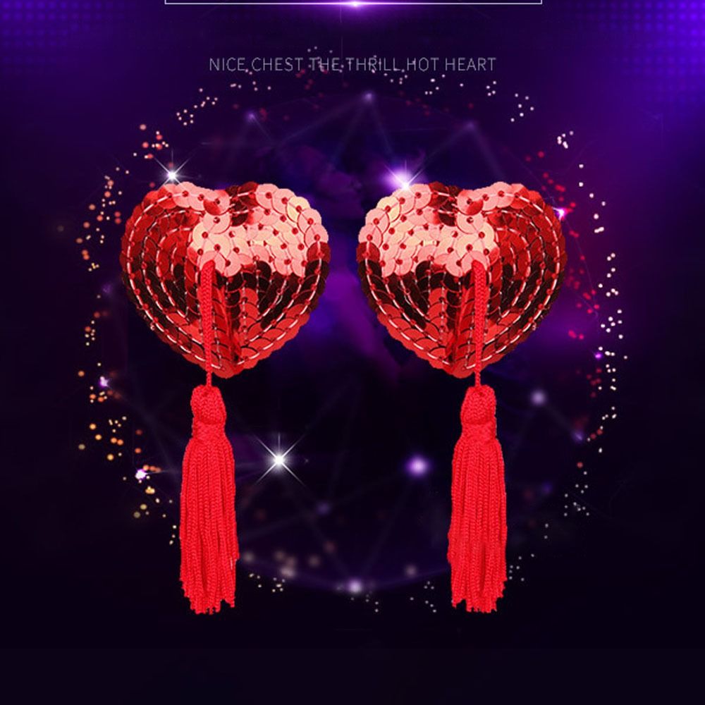 1 Pair Sexy Heart Shape Bra Ni - Nipple Cover Pasties recension och pris