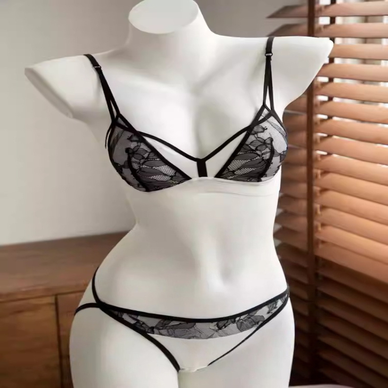 Women French Lace Non Padded B - Bralette Wireless Soft recension och pris