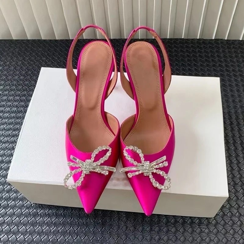 Crystal Bow-knot Thin Heels Sa - Slip Dress Satin recension och pris