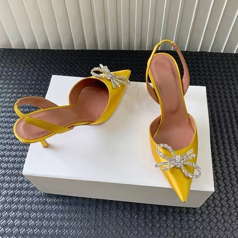 Crystal Bow-knot Thin Heels Sa - Slip Dress Satin recension och pris